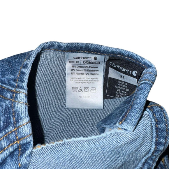 Boys Carhartt Denim Jean Overalls Size 2T barn country farmer - Picture 4 of 4